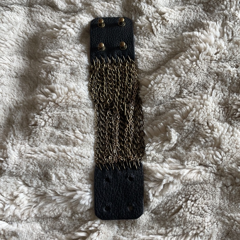 Jenny Bird Gold and Black Chain Bracelet - Picture 3 of 5